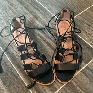 Madewell the Daniela lace-up Sandal Size 8